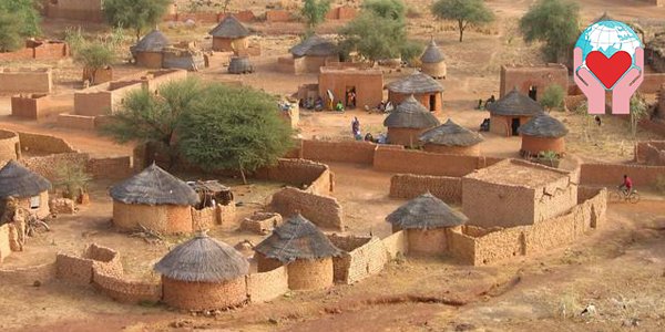 villaggio burkina faso per aiuti umanitari