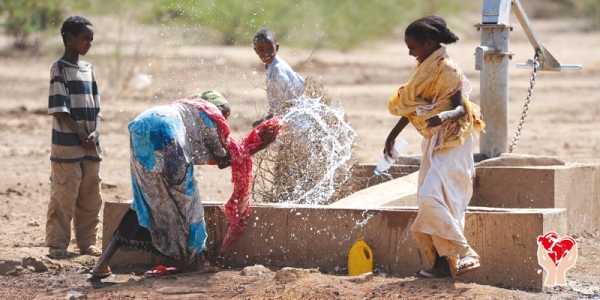 Una fontana d'acqua in Africa